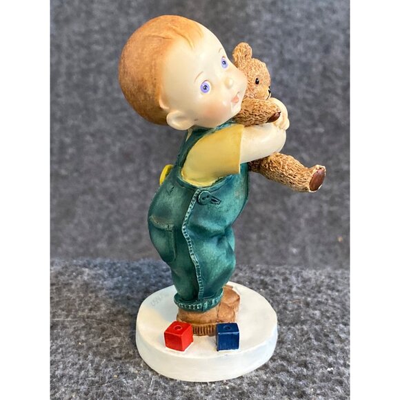 VTG Country Artists Tots 1998  Jeremy Boy Figurine Hug Me Tight Teddy 92005 - Picture 6 of 7